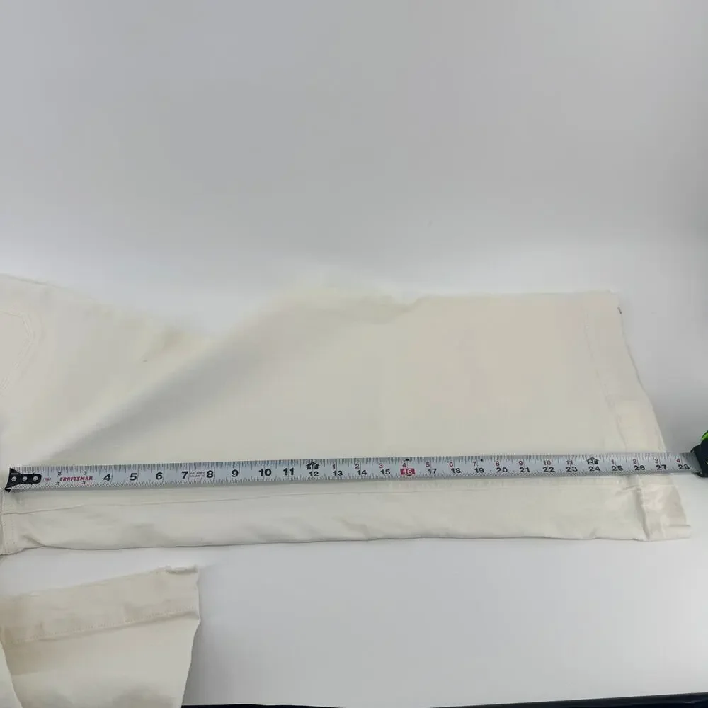 Paige Harper Ankle With Vintage Set in pockets Sz29 NWT Wide Leg High Rise White - Picture 12 of 14